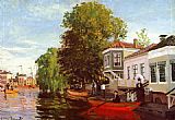 Claude Monet Famous Paintings - The Zaan at Zaandam 1